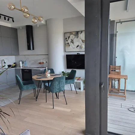 Hanza Tower Prestige Skyline 13th Floor With Balcony Apartment Szczecin