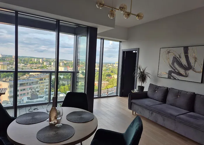 Apartamento Hanza Tower Prestige Skyline 13th Floor With Balcony *